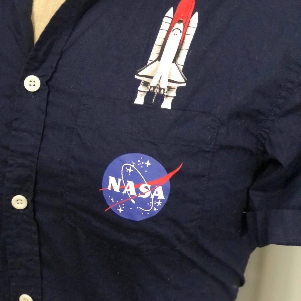 Blue NASA button down - Picture 3 of 7